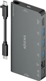 AISENS ASUC-8P015-GR Laptop Dock & Poortreplicator