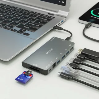 AISENS ASUC-8P015-GR Laptop Dock & Poortreplicator