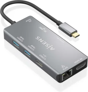 AISENS ASUC-9P018-GR USB-C Dock Grijs
