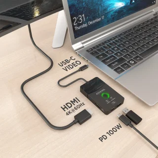AISENS ASWL-H2KDC30M05-BK Laptop Dock & Poortreplicator