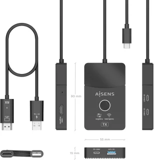 AISENS ASWL-H2KDC30M05-BK Laptop Dock & Poortreplicator