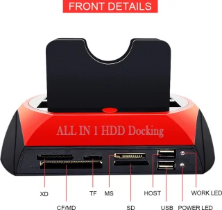 All-in-One HDD Docking Station USB 2.0 Rood