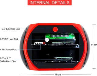 All-in-One HDD Docking Station USB 2.0 Rood
