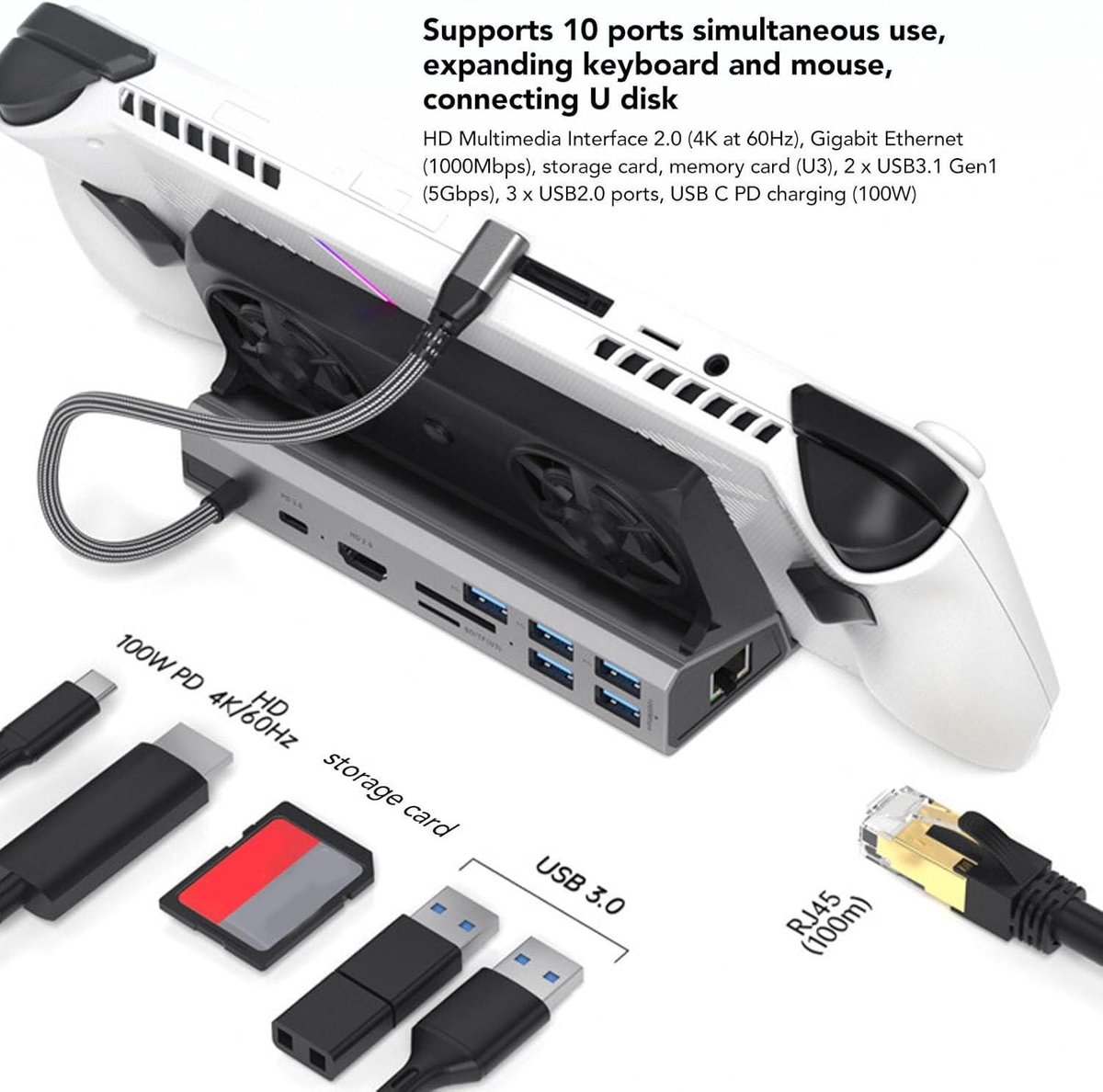 Allecto Plus Dockingstation voor Steam Deck