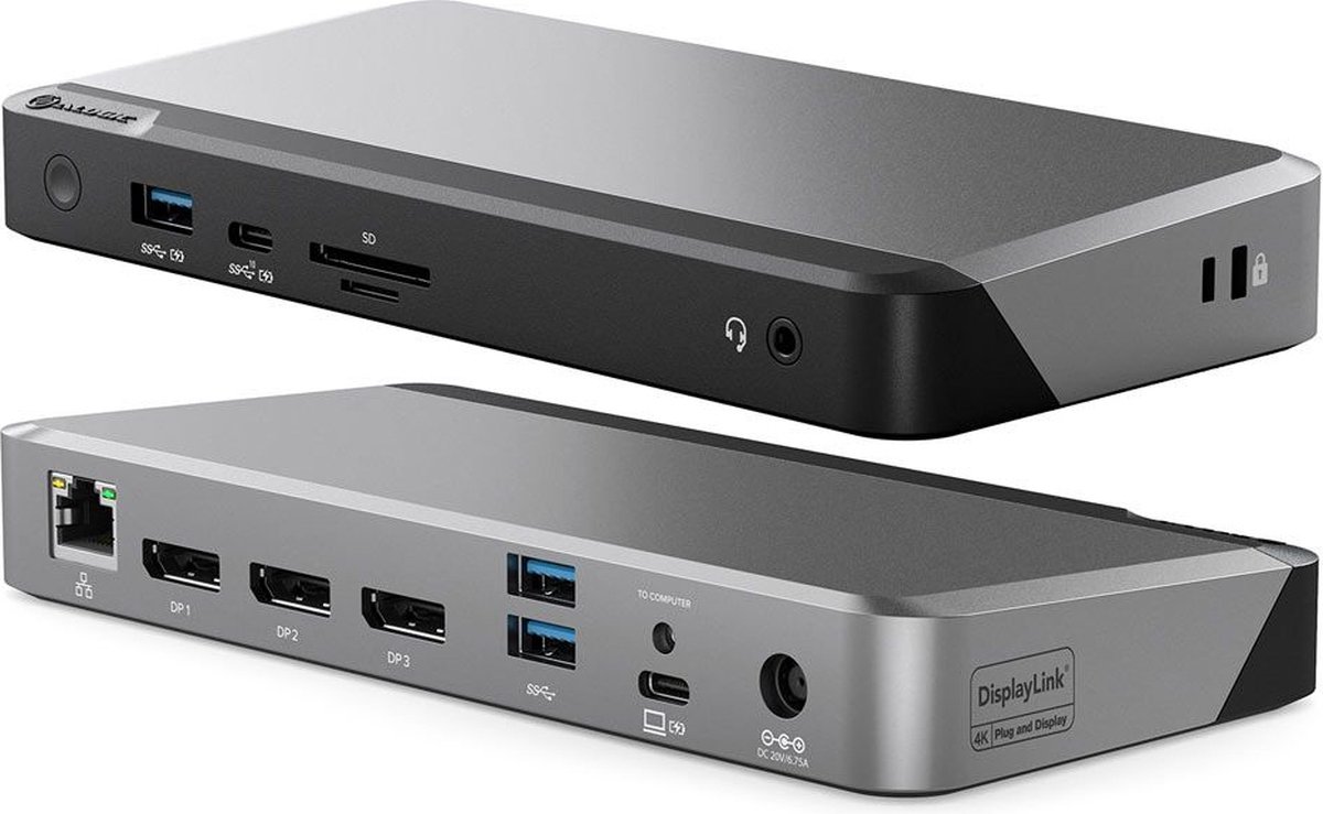 Alogic PRIME DX3 Universal Triple 4K Docking Station 100W