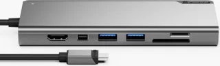 ALOGIC ULDPLSV2-SGR Laptop Dock & Poortreplicator Type-C Zwart/Grijs