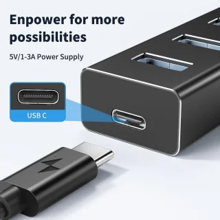 Aluminium 7-poorts USB 3.0 Hub