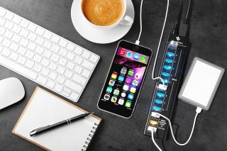 Aluminium USB-hub 13-poorts - Zwart
