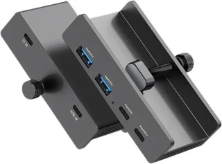 Aluminium usb hub - zwart