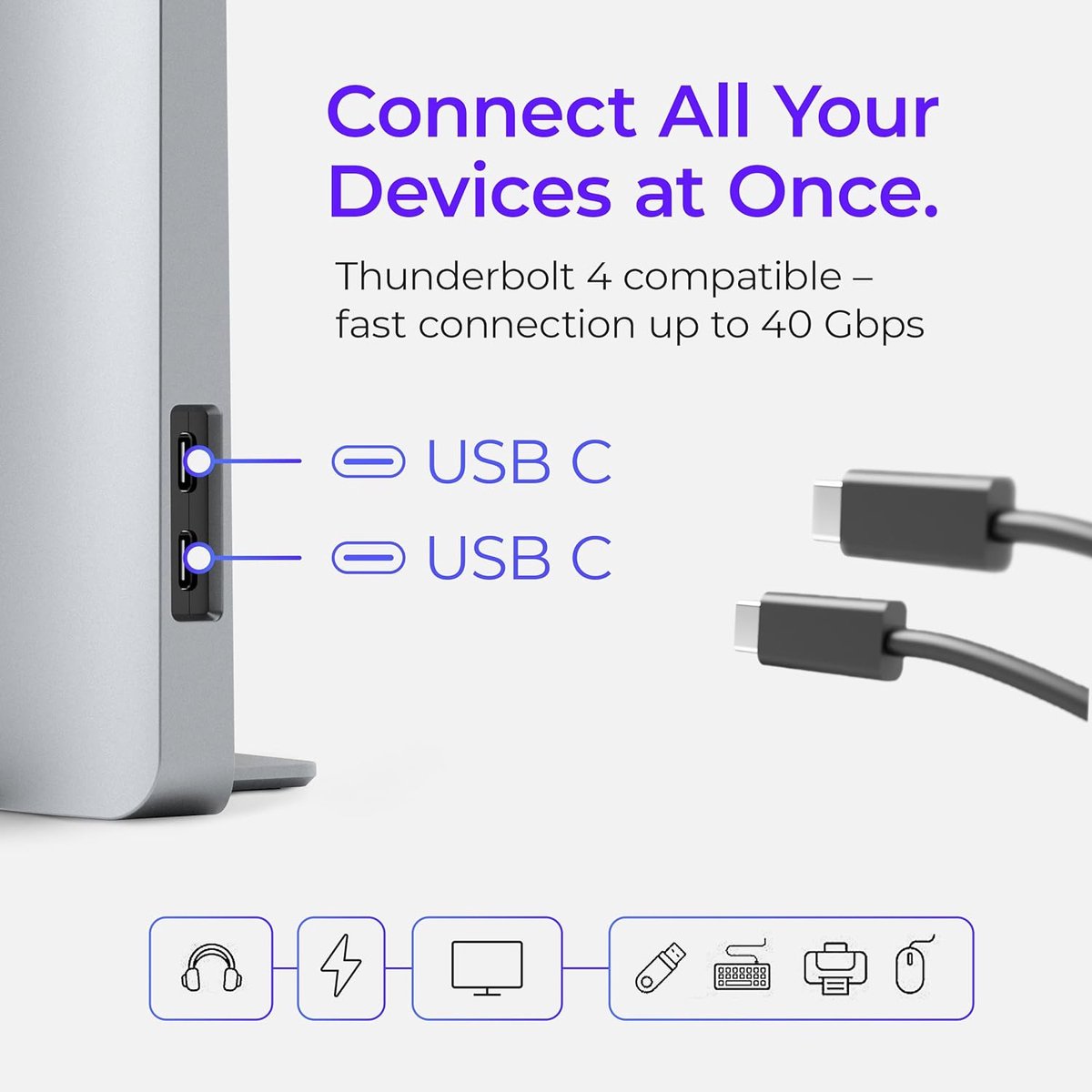 Ascrono MacBook Air Docking Station Dual Monitor M1 2020