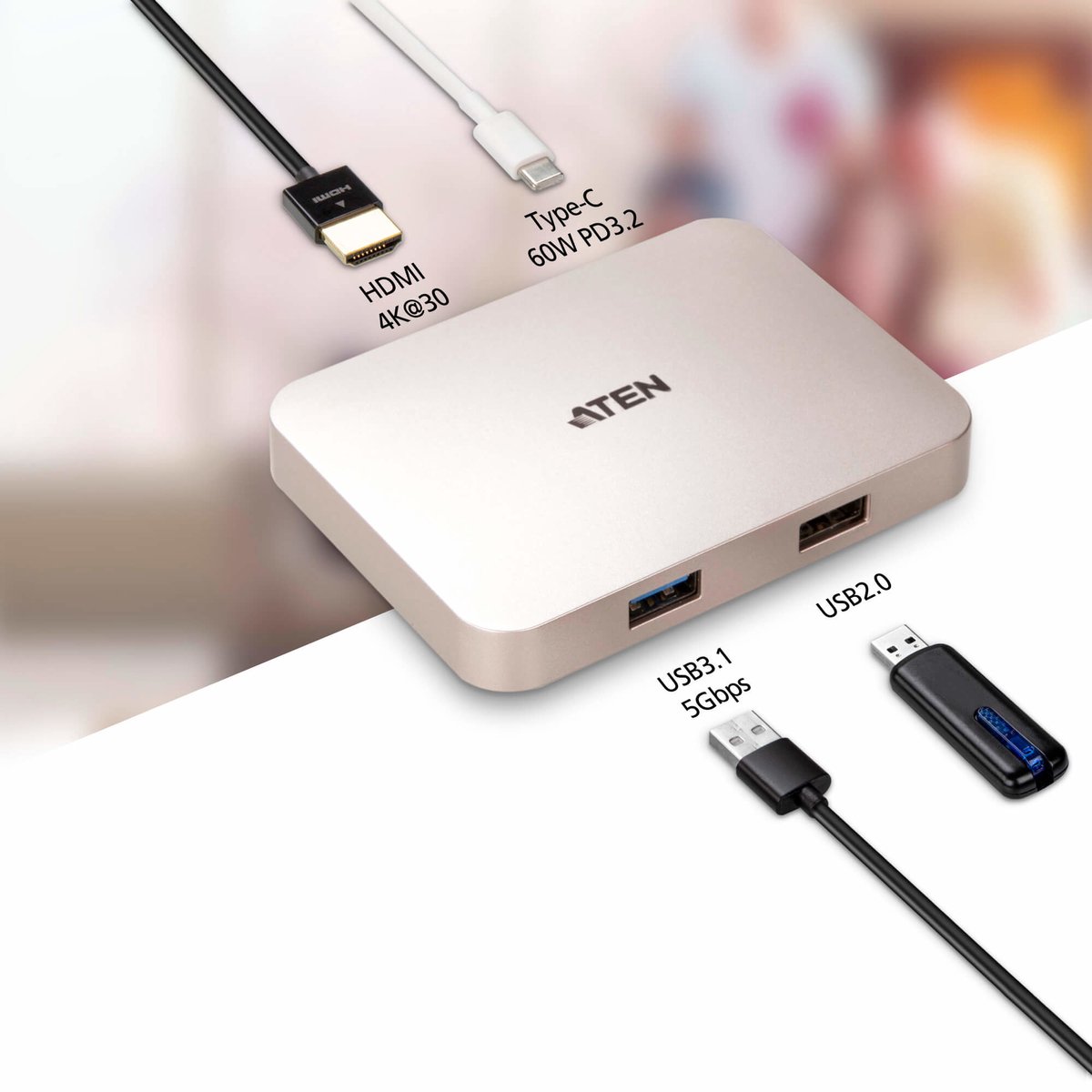 Wat vinden we goed aan de ATEN UH3235 USB-C Mini Dock