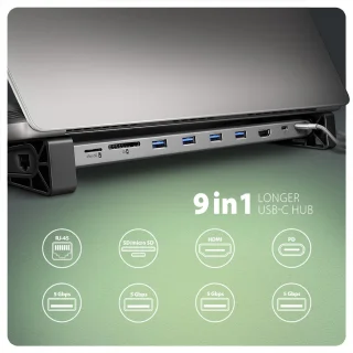 Axagon HMC-10HLS laptop dock & poortreplicator