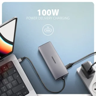 Axagon HMC-6G2L USB-C Laptop Dock Poortreplicator