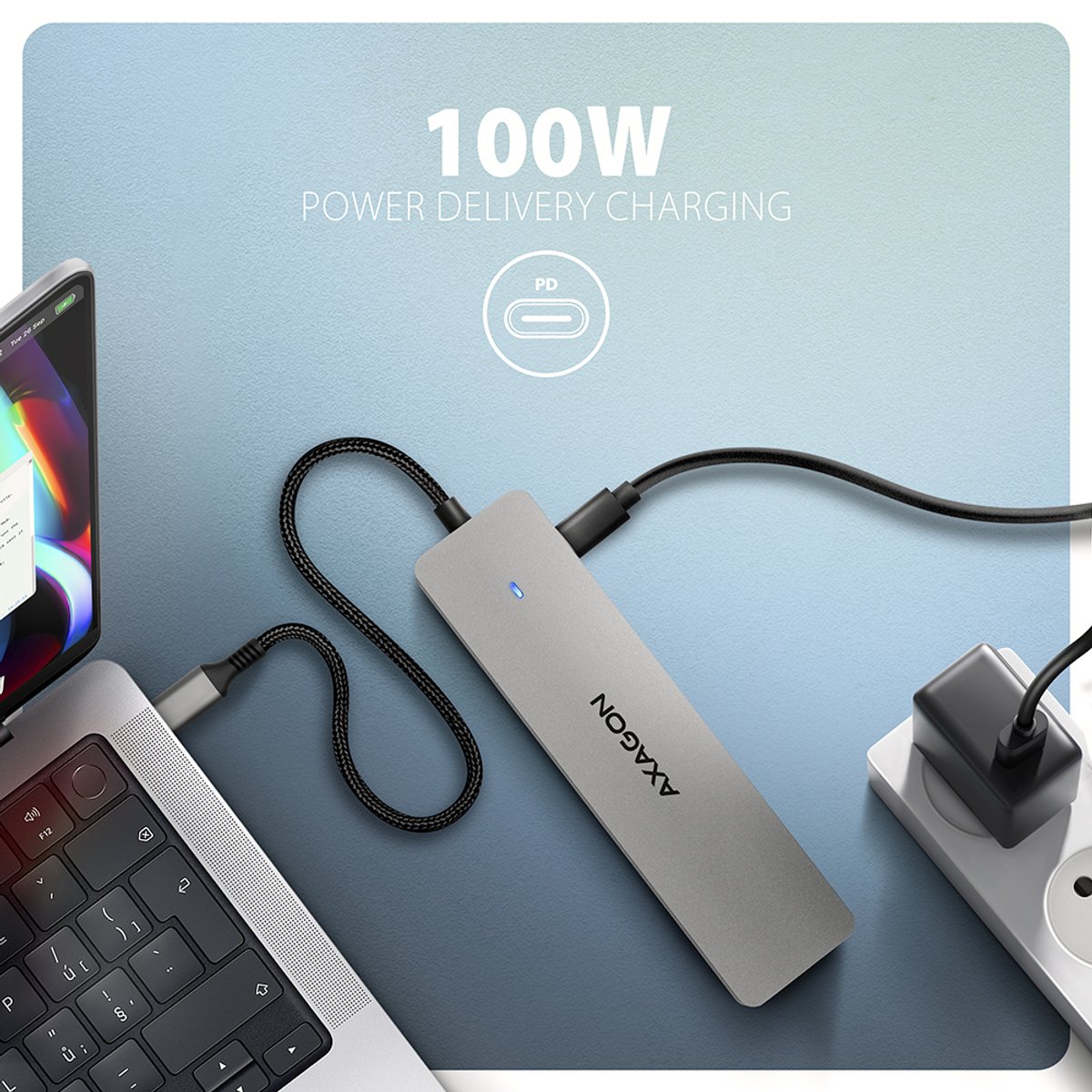 Wat vinden we goed aan de AXAGON HMC-7HX2 USB 5Gbps Hub USB-A USB-C HDMI RJ-45 PD