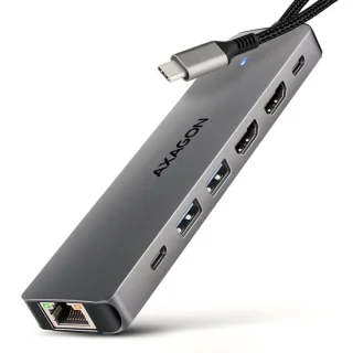 AXAGON HMC-7HX2 USB 5Gbps Hub USB-A USB-C HDMI RJ-45 PD
