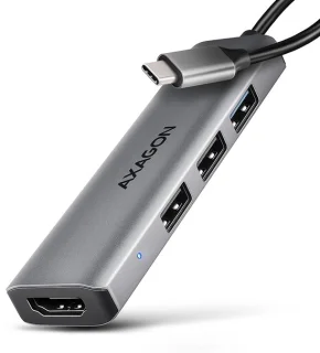 Axagon HMC-H3A USB-C Laptop Dock Zilver