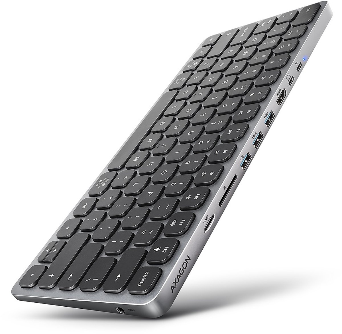 Axagon HMC-KB-US Laptop Dock USB Type-C Grijs