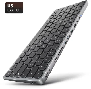 Axagon HMC-KB-US Laptop Dock USB Type-C Grijs