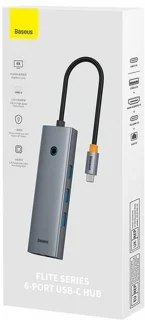 Baseus UltraJoy USB-C hub Grijs