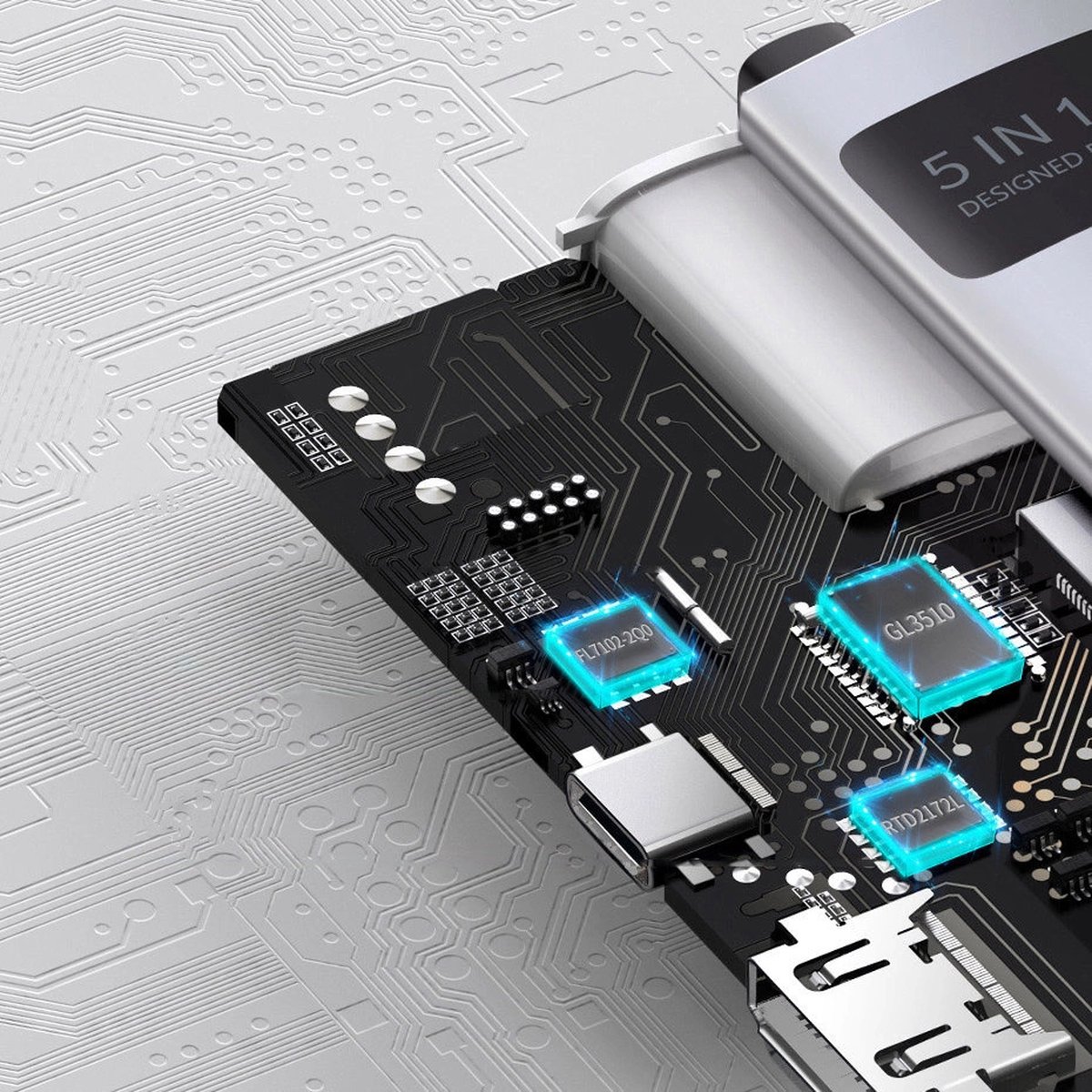 Baseus WKWG020013 USB-C Laptop Dock Grijs