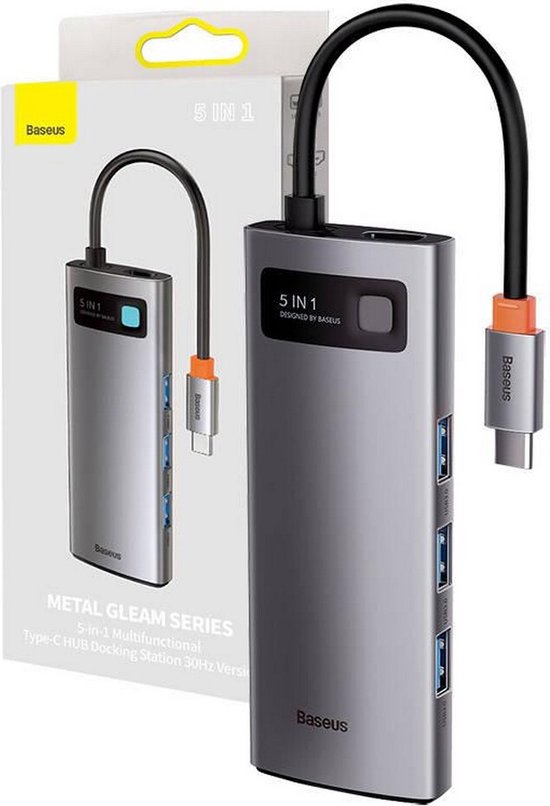 Baseus WKWG020013 USB-C Laptop Dock Grijs