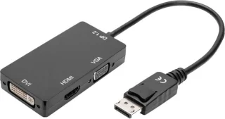 Beeldschermadapter DisplayPort naar HDMI, DVI en VGA