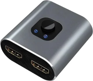 Beeldschermsplitter 2-in-1 uitconnector zilver