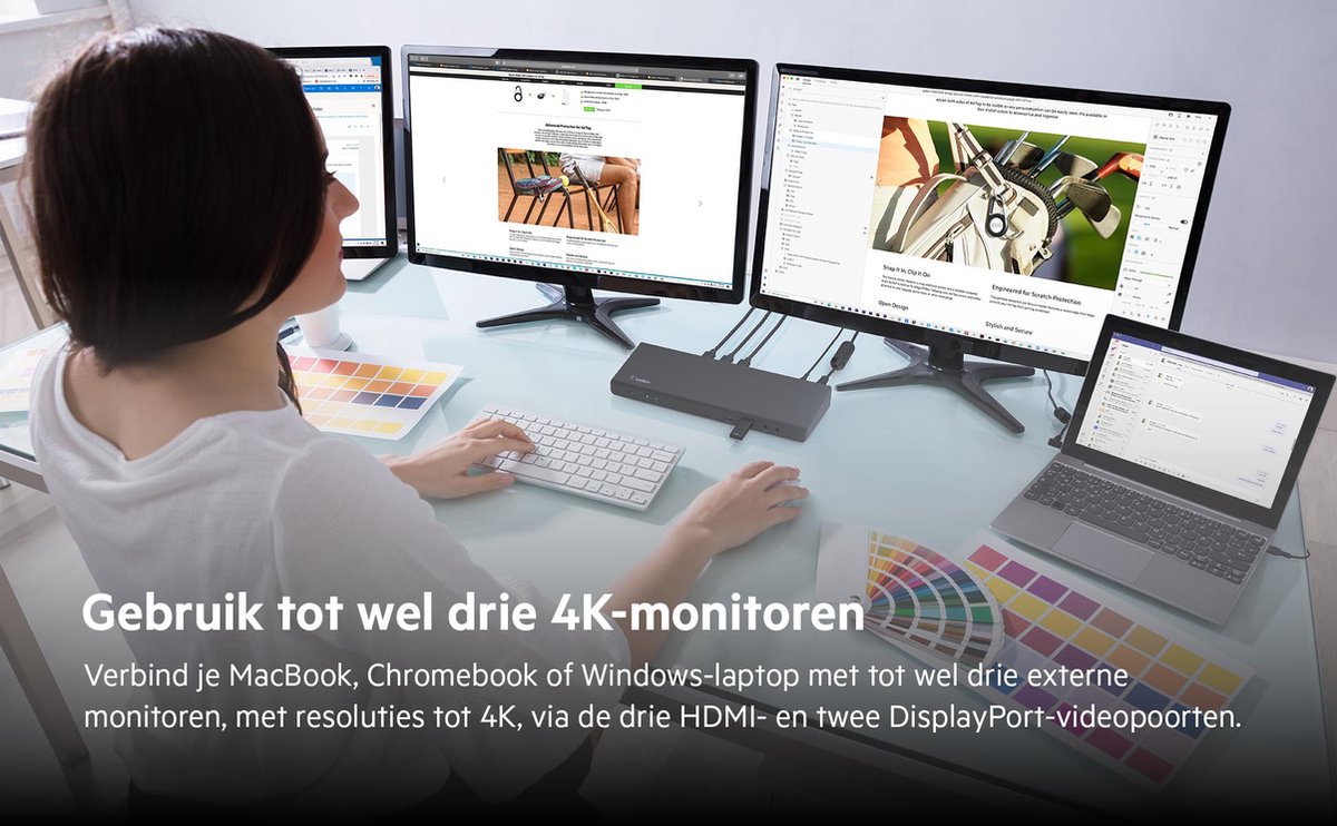 Belkin CONNECT USB-C Triple Display Dock Zwart