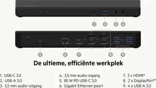 Belkin CONNECT USB-C Triple Display Dock Zwart