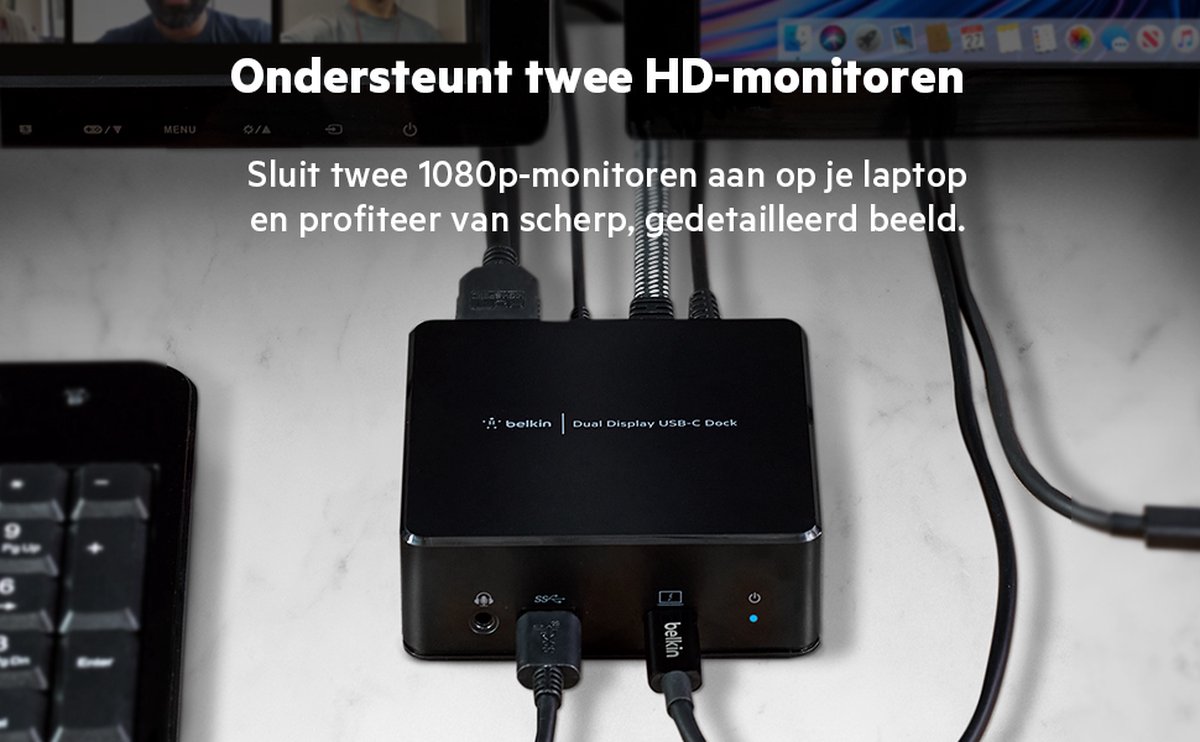 Belkin USB-C Dual Display Docking Station zwart