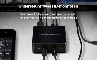 Belkin USB-C Dual Display Docking Station zwart