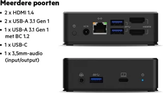 Belkin USB-C Dual Display Docking Station zwart