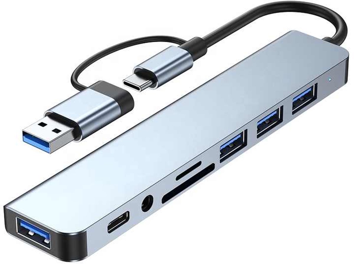 De BOECK 8-in-1 USB-C Docking Station Hub in één oogopslag