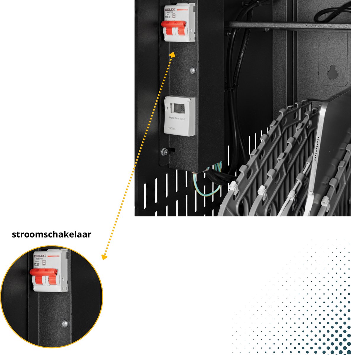 BRV12v2T Laadkast voor 12 tablets en laptops tot 16 inch