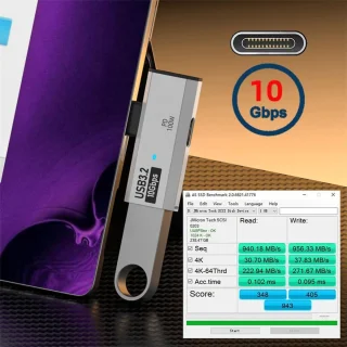 cablecc USB-C Type-C 10Gbps 1 naar 2 adapter met OTG en 100W PD