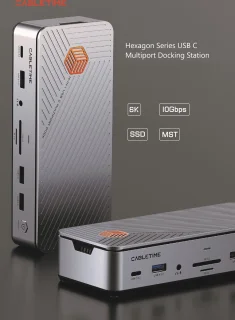 Cabletime 15-in-1 USB-C 8K Docking Station