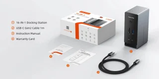 Cabletime 16-in-1 USB-C Docking Station 10Gbps