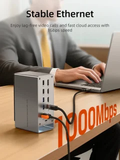Cabletime 16-in-1 USB-C Docking Station 10Gbps