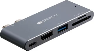 Canyon DS-5 Serie USB-hub - Grijs