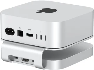 Casecentive Aluminium 8-in-1 Dockingstation voor Mac Mini M4/M4 Pro Zilver