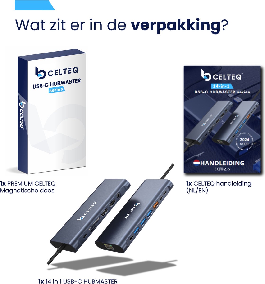 CELTEQ 14-in-1 USB-C Hubmaster ELITE Docking Station