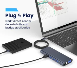 CELTEQ USB-C Hub 12-in-1 Docking Station
