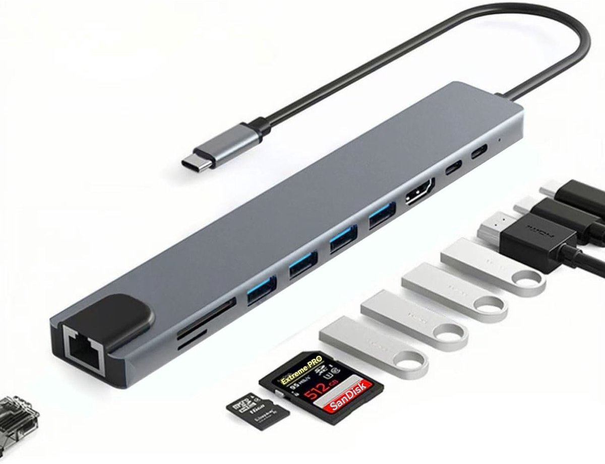 CHIWIN 10-in-1 USB-C Dockingstation voor MacBook en Windows