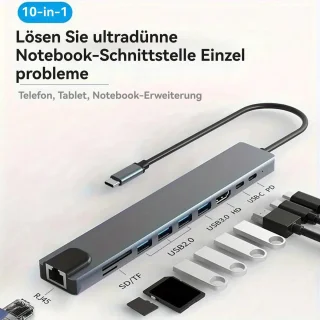 CHIWIN 10-in-1 USB-C Dockingstation voor MacBook en Windows