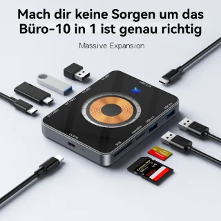 CHIWIN 10-in-1 USB-C Laptop Dockingstation voor Windows en Mac