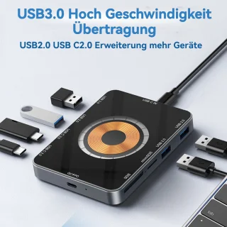 CHIWIN 10-in-1 USB-C Laptop Dockingstation voor Windows en Mac