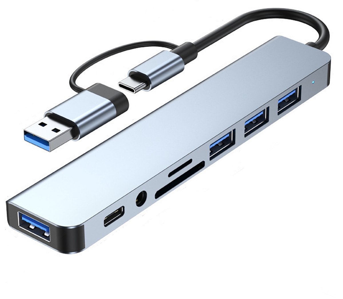 CHIWIN USB C Hub 8-in-2 Laptop Docking Station