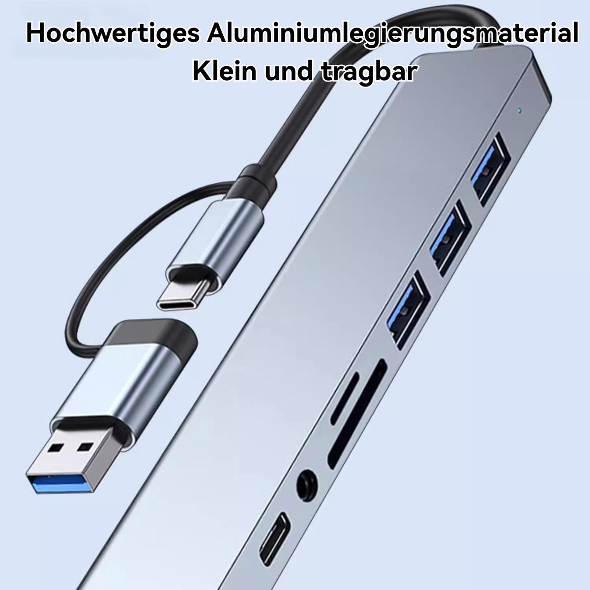 CHIWIN USB C Hub 8-in-2 Laptop Docking Station