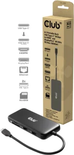 Club 3D 8-in-1 Portable USB-C Dock