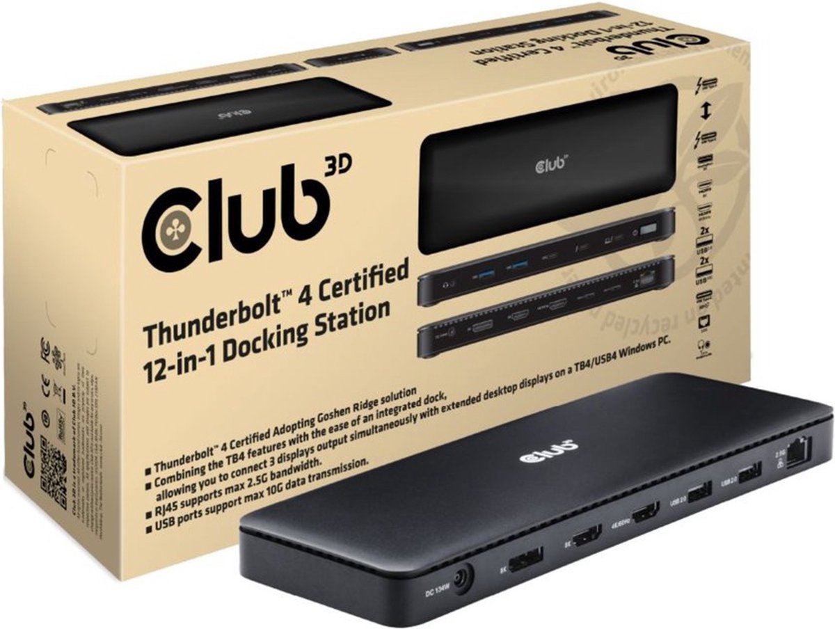 Club 3D Thunderbolt 4 12-in-1 Dock